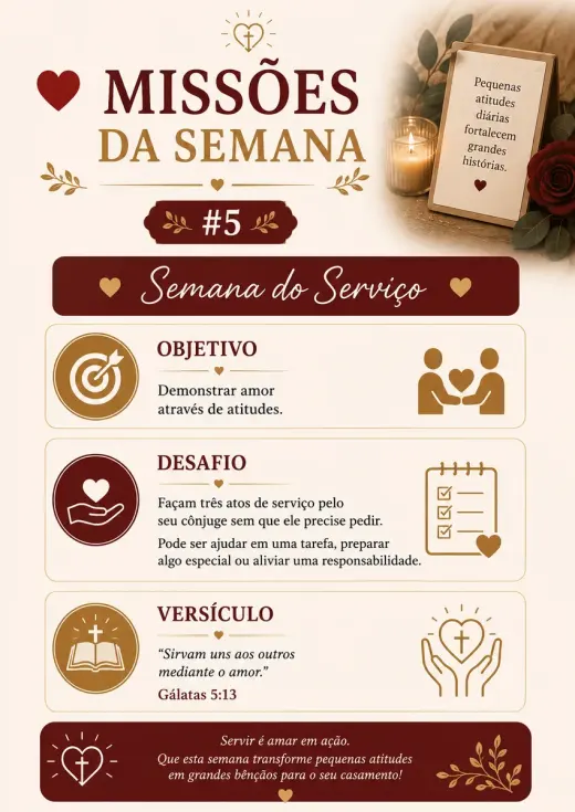 Missões da semana para o casal