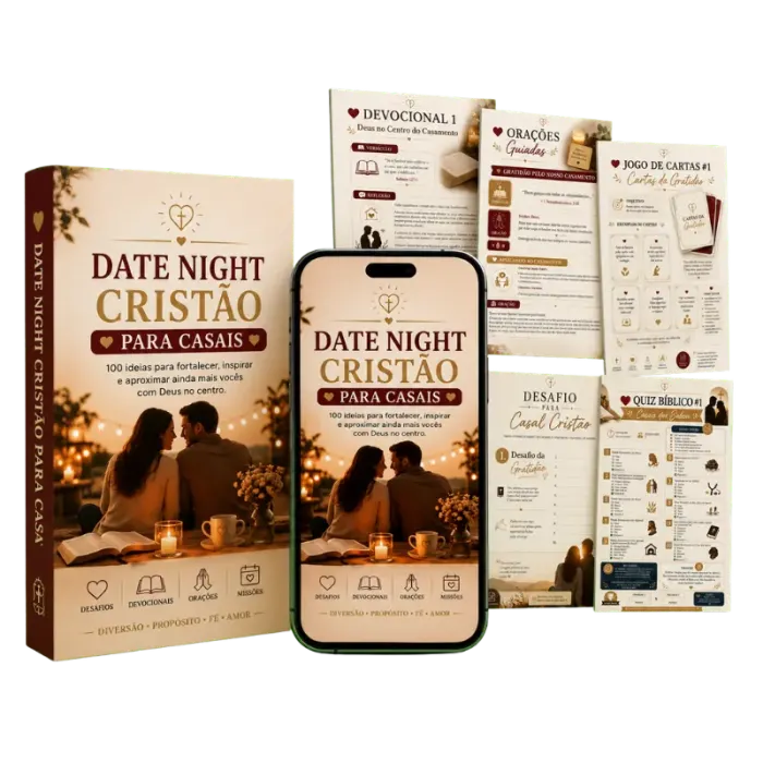Date Night Cristão para Casais: livro, aplicativo e páginas do material